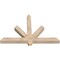 Ekena Millwork Kennewick Smooth Timber Gable Bracket, Douglas Fir, 48"W x 32"H x 3 1/2"D x 3 1/2"F, 16/12 Pitch GBW048X32X0404KEN00SDF - alternate 4
